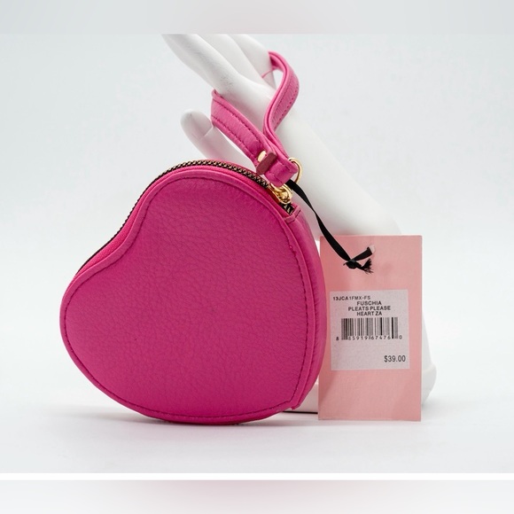Juicy Couture • Pink Heart Wristlet (Y2K Fuchsia) Zip Coin Purse • NWT - Picture 4 of 6